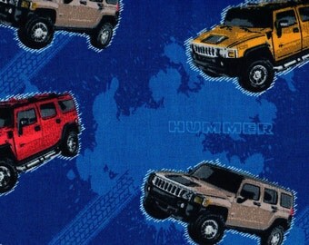Hummer Trucks Allover Toss 100% Cotton Fabric