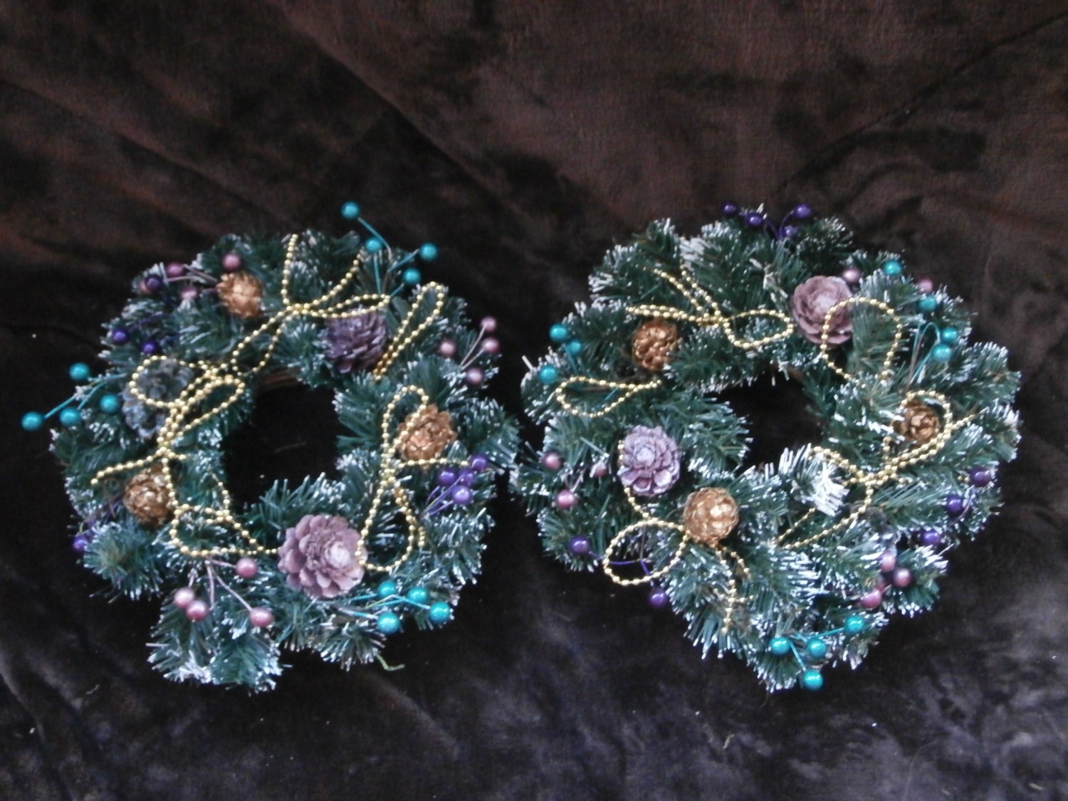 candle rings small wreath greens grape vine wreaths set of