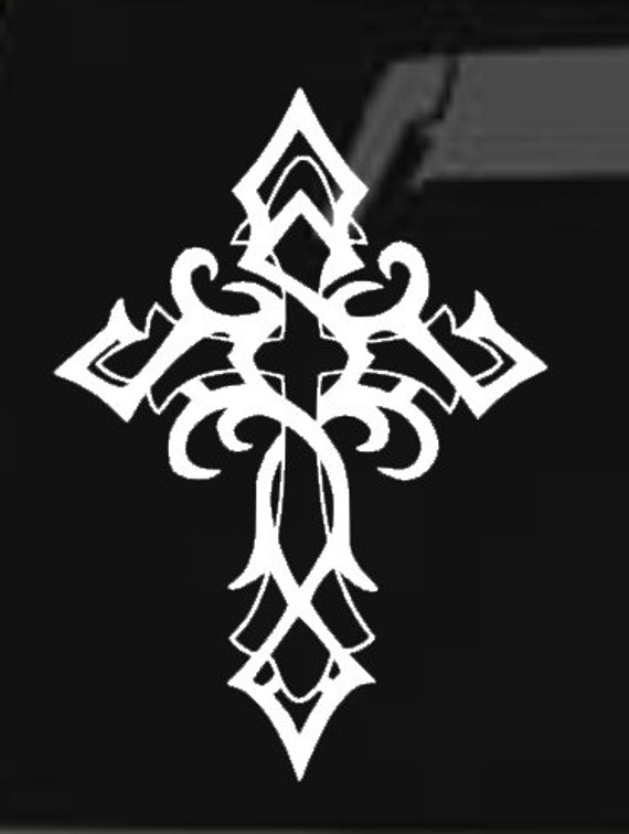 Cross Car Decal Christian Decal Christian by SomethinSchnazyGifts