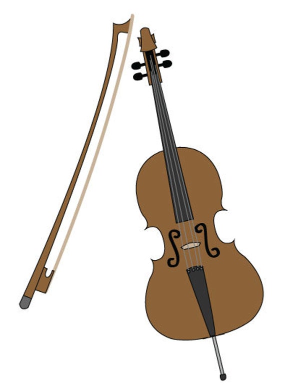  Cello  Clip Art Cello  Vector Illustration  Music Clip Art 