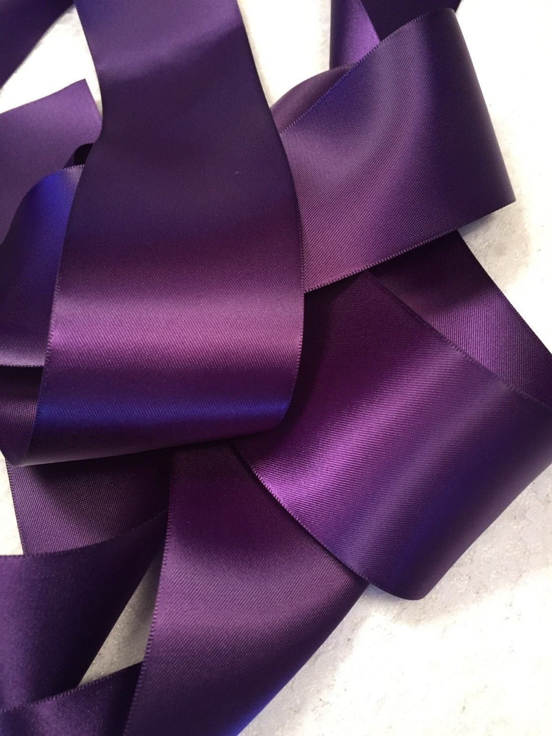 Purple Satin Ribbon/Grappa Bridal Sash/Purple Bridal Belt/Flower Girl