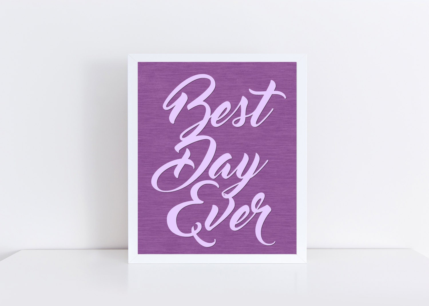 Best Day Ever Sign Purple Wedding Sign by SplendiferousDesign