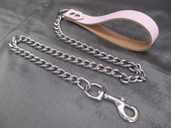 ABDL Adult Baby walking Leather & chain Leash by SubSpaceLeathers1