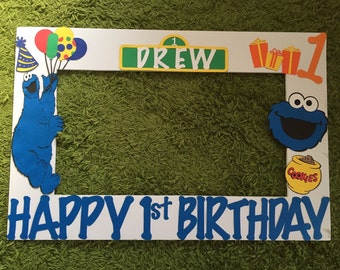 cookie monster photo frame prop - cookie monster photo booth prop