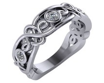 celtic and elfish wedding rings