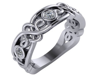 unique wedding band bezel set diamond ring bezel set diamond band diamond celtic - Celtic Wedding Ring Sets unique wedding band bezel set diamond ring bezel set diamond band diamond celtic - Celtic Wedding Ring Sets