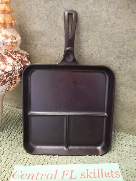 Wagner Ware Bacon & Egg Cast Iron Breakfast Skillet P/N 1101D