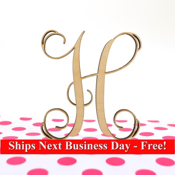 Vine Monogram Letter H Home Decor Great Gift