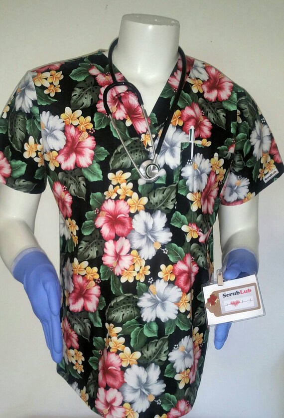 tropical scrub tops