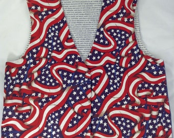 Stars and Stripes Patriotic Vest to show your American Pride! Patriotic Clothing for 4th of July, Veterans Day, Memorial Day, Vote - 2016-65