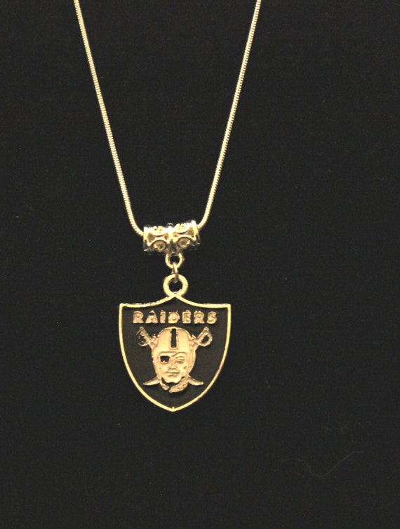 Oakland Raiders Necklace Sterling Silver by MasonsCreations3423