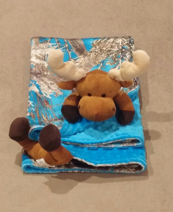 Moose minky blanket baby animal blanket cuddle by Everythingminky