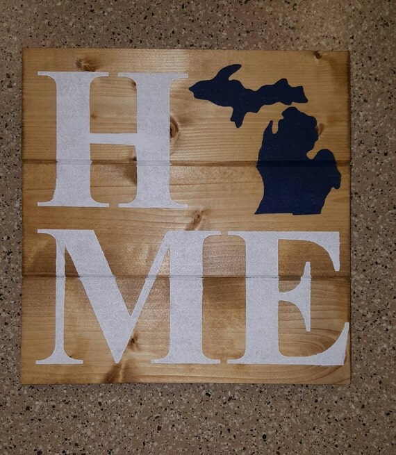 Michigan Home Wood Sign