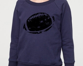 Toddler Long Sleeve Football Shirt, Toddler Football Shirt, Raglan Pullover, Football Kick, Kid's Football Shirt, Printed Football Tee