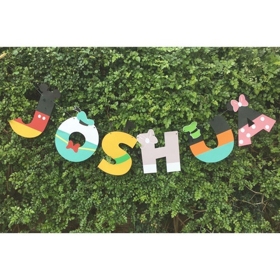 Mickey Mouse Clubhouse Themed name banner by MyLaRoux on Etsy