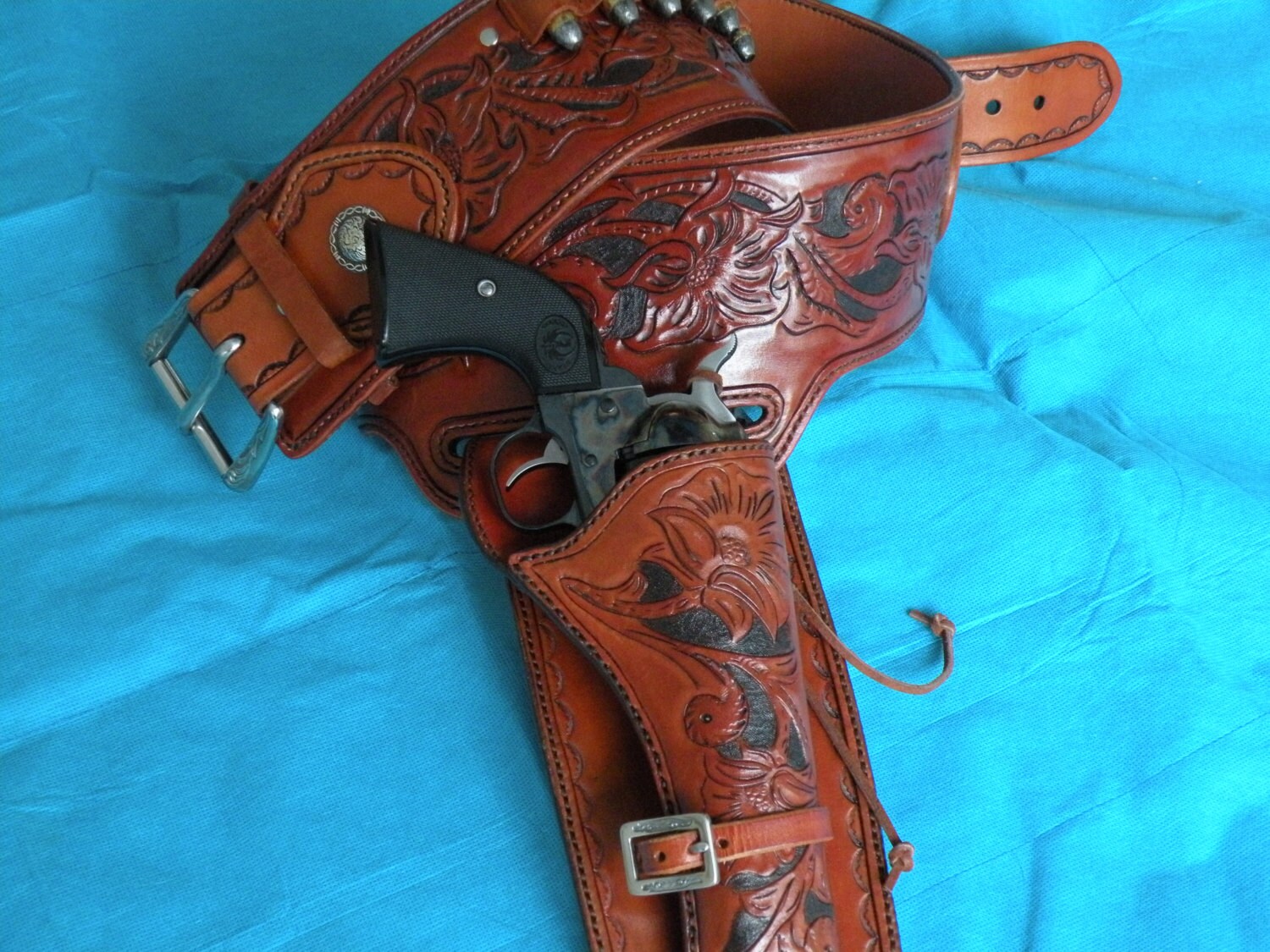 Western Style Holster and Cartridge Belt