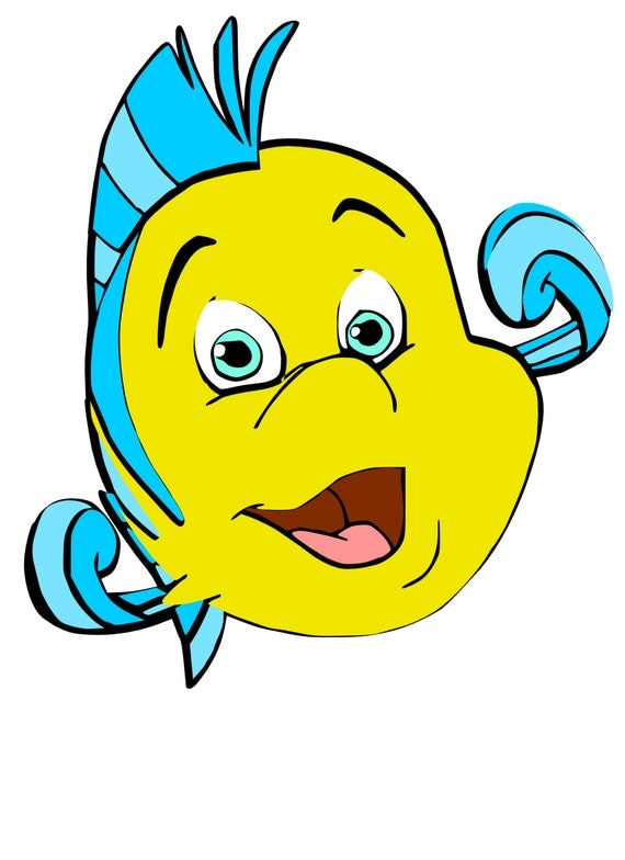 Download Items similar to Little Mermaid Flounder SVG Instant ...