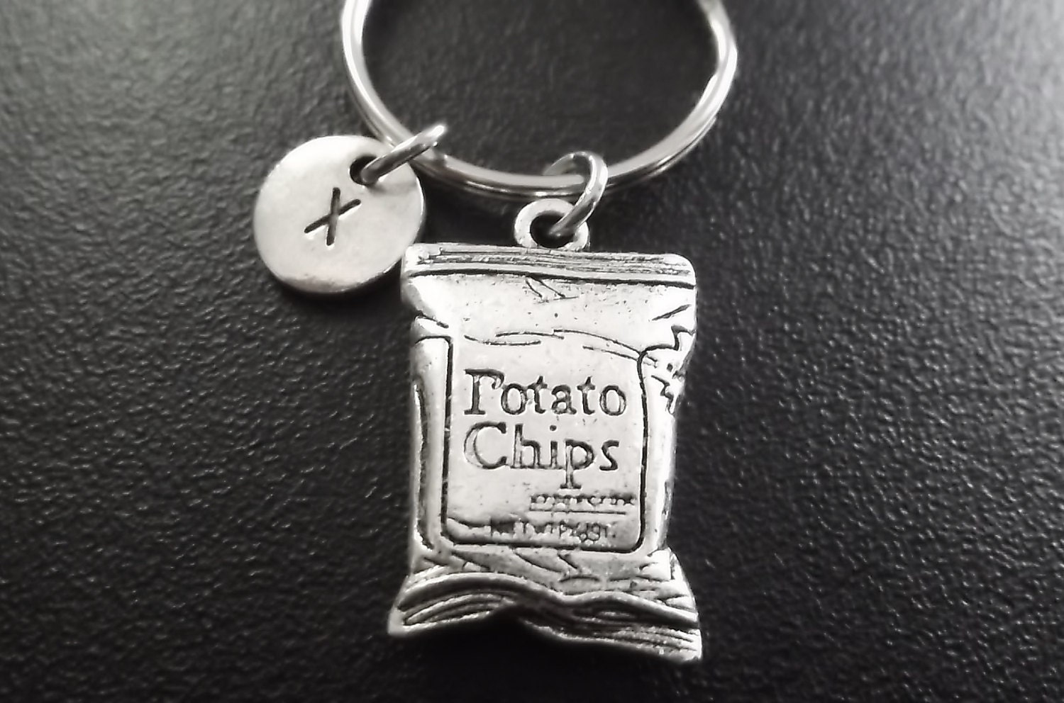 Potato chips keyring keychain bag charm by IrresistiblyCharmin2