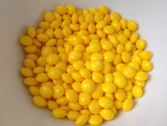 1 LB Yellow Skittles Perfect for your next Party by CakeNConfetti