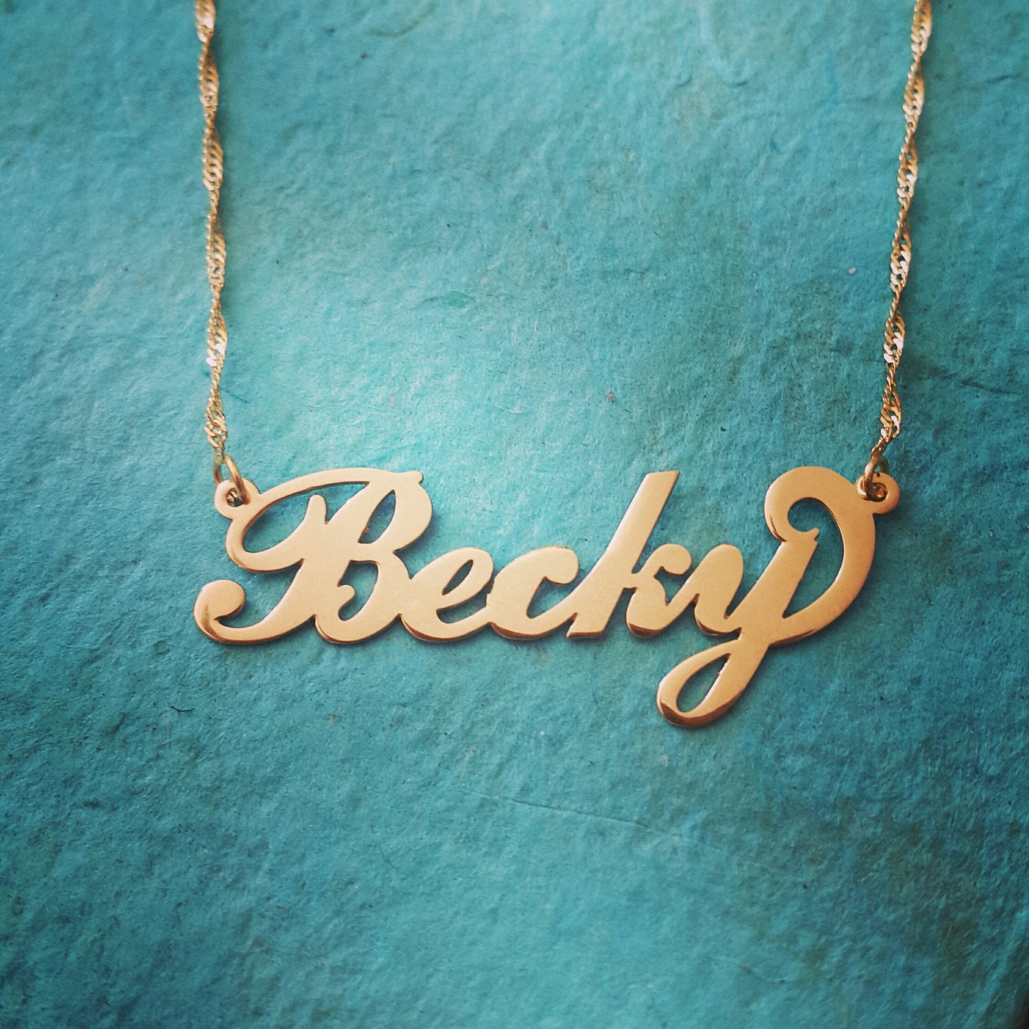 14k Gold Name Necklace Personalized Name Chain Solid 14k