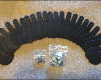 Leather Key Fob Kit black 25 pack