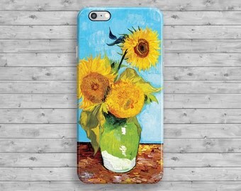iPhone 6 Case Sunflowers Van Gogh, Floral iPhone 7 Case, Painting Art iPhone 6S case, iPhone 7 Plus, iPhone 6S Plus, iPhone 5, 4 4S 5S 5C SE