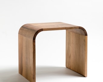 Walnut solid side table