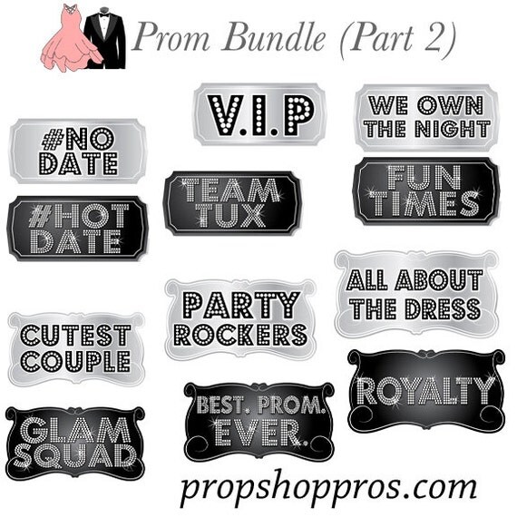 Prom Props Prom Signs Photo Booth Props Prop Signs