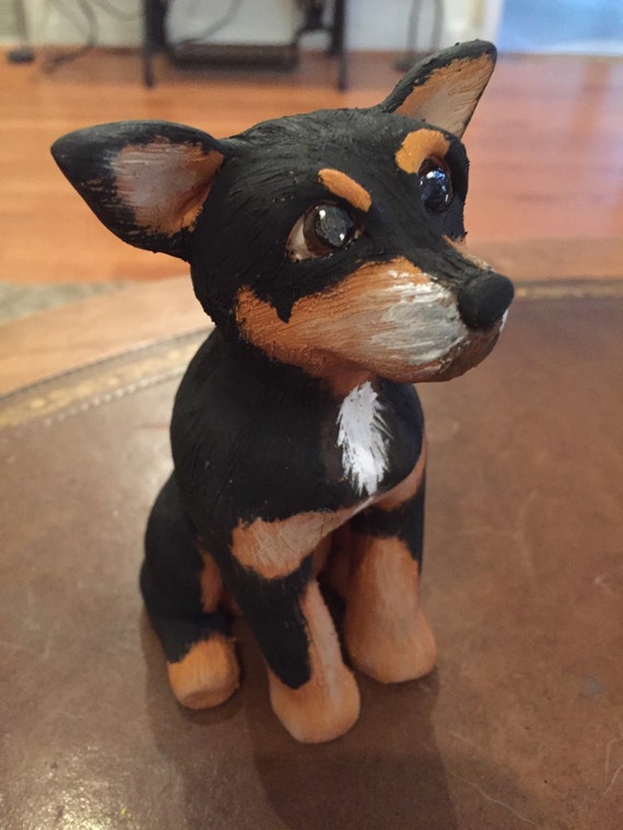 Miniature Pinscher Statue Dog Sculpture Memorial Custom Dog