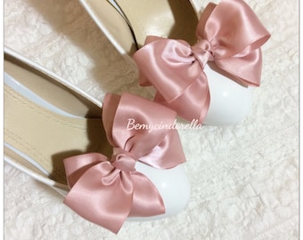Custom made Bridal shoes clips wedding shoes clips saint ribbon bow shoes clips