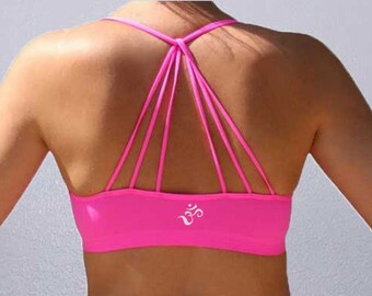 Strappy Yoga Bralette with Om print