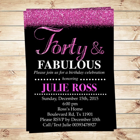 Fabulous Forty Invitations 2