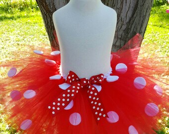 Minnie mouse inspired tutu valentine tutu Red tutu White Polka dots red tutu polka dot tutu photo prop Halloween tutu birthday dress up
