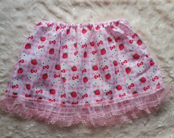 Items similar to Hello Kitty Skirt with Cute Bow-RESERVED FOR ELIZABETH ...