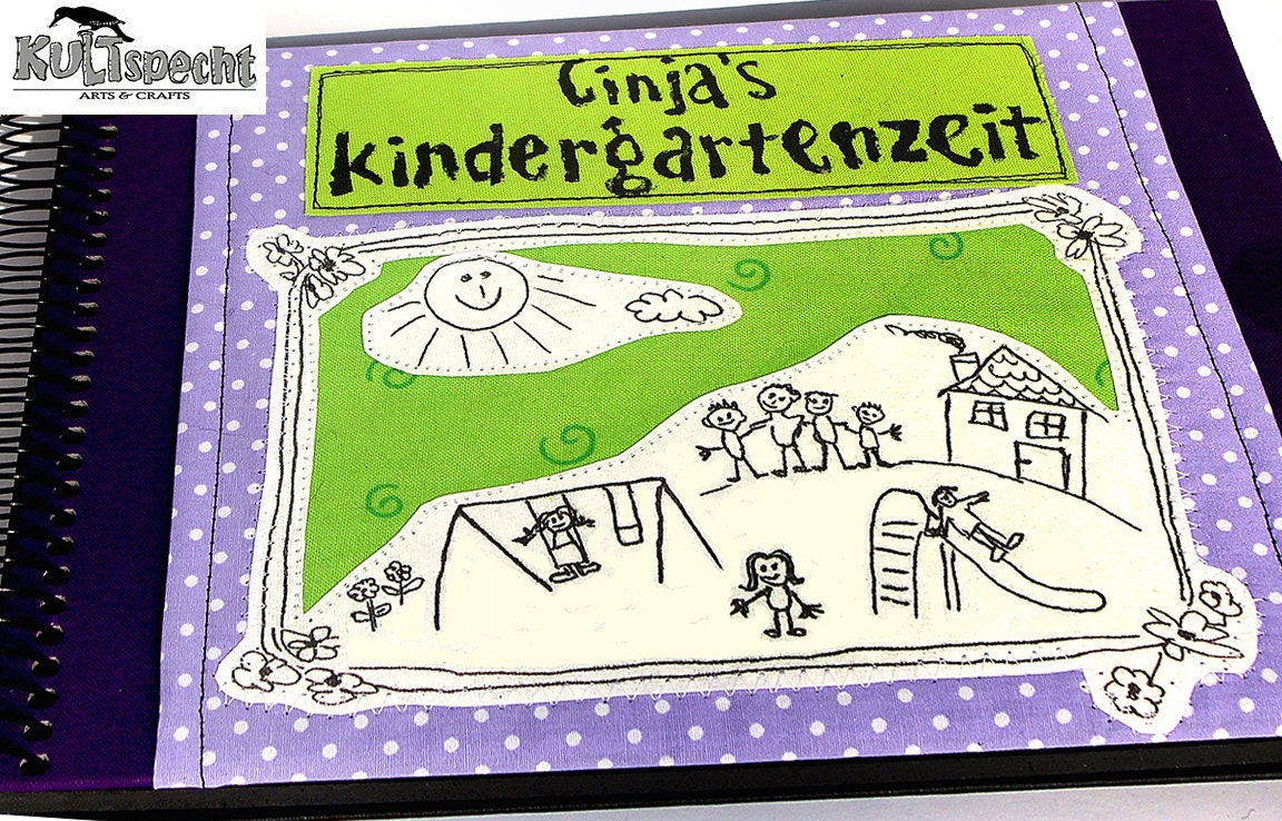 Motiv-Album Kinderzeichnung kleines Fotobuch Kindergarten