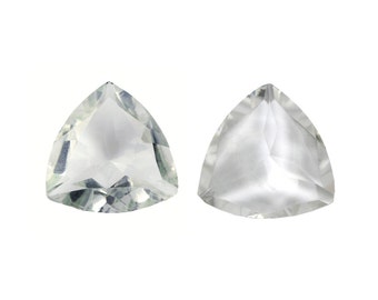Crystal Quartz Gemstone - Trillion Cut - Choose Your Size - 10x10x10mm - 18x18x18mm - Calibrated Gemstones - Birthstones - 1 Pcs