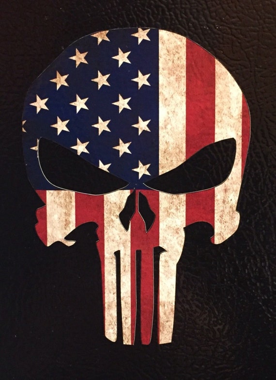 Download PUNISHER AMERICAN USA sniper color flag skull die cut vinyl