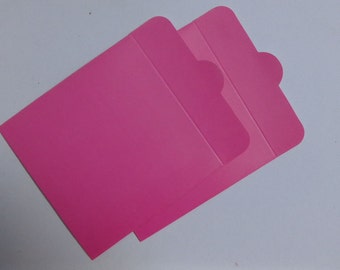 50ct Crazy Sale : Hot Pink 250g White Paper CD Sleeves - 50pcs (premade envelope)