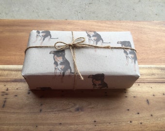 Kelpie Cross Wrapping Paper, Hand Drawn Kelpie x Gift Wrap Recycled Paper, Illustrated Pet Wrapping Paper, A3- 3 Sheets