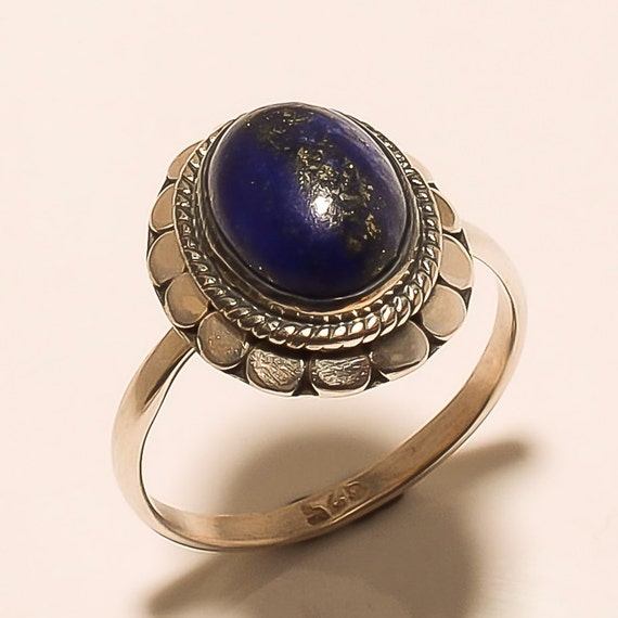 Lapis Lazuli Ring 925 Sterling Solid silver handmade Beautiful