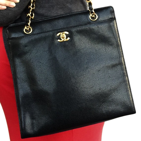 Vintage Chanel Caviar Jumbo Shopper