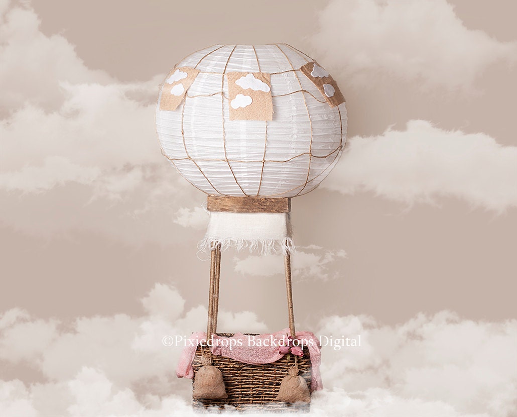 Digital Backdrops/Props Newborn Hot Air Balloon Prop with