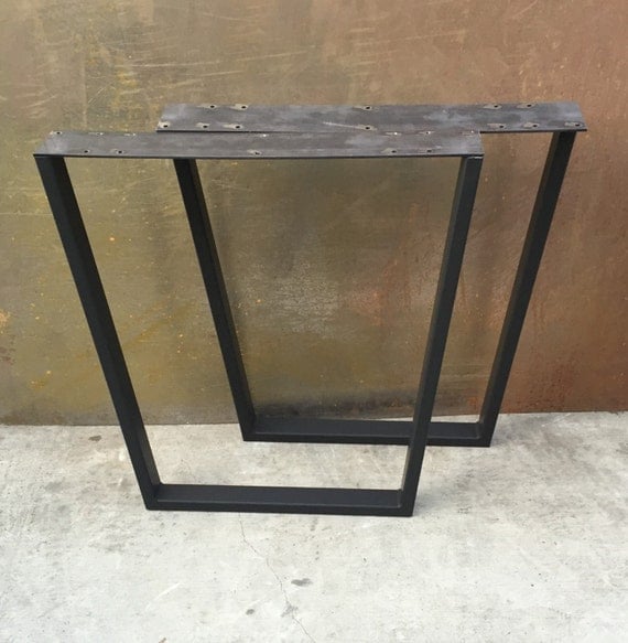 Metal table legs Taper set of 2 by DelSteel on Etsy