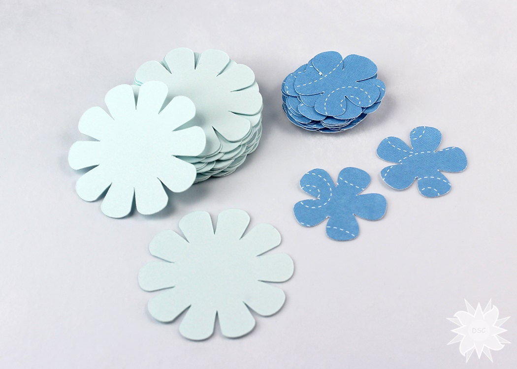 Round Flower Petal Die Cuts Die Cut Floral Combo Spring