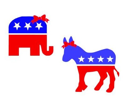 Republican / Democrat Elephant / Donkey by CustomCreationsByCP