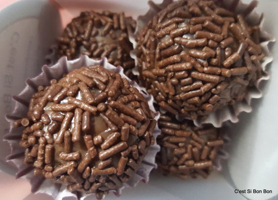 24 Chocolate Bon Bons in 2 Gift Boxes Brigadeiro by CestSiBonBon