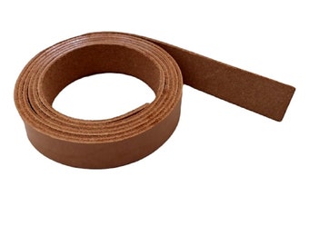 Leather Strips 3/4" - 19MM Width | 4 to 5 oz. Weight Lightweight Natural Cowhide | 6 - 36 Inch Lengths to Choose