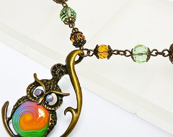 Nice necklace orange Green