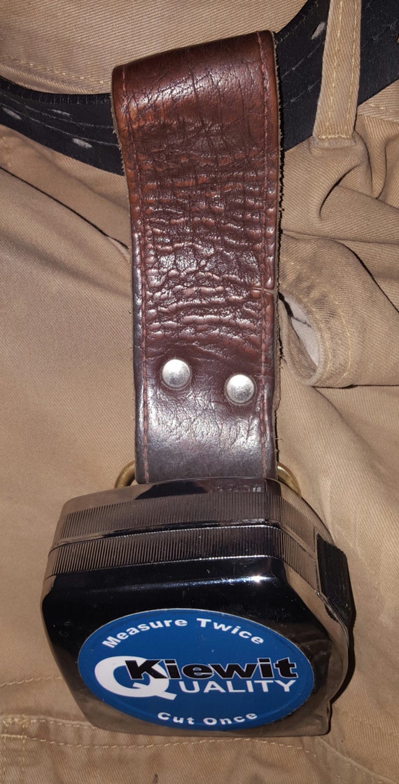 Items similar to Custom Leather Tape Measure Holder on Etsy