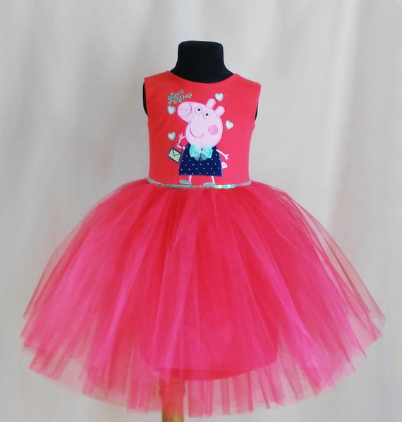 Soft Red Peppa Pig Birthday Dress Tutu Peppa Pig Dress Peppa